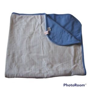 Giggle Baby Blue White Polka Cotton Receiving Blanket Security Lovey Swaddle Boy